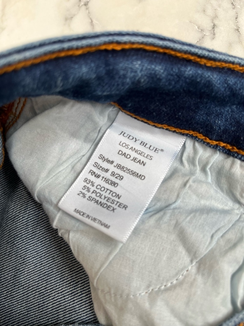 Judy Blue Johnny High Rise Hidden Button Fly Dad Jeans Medium Wash Blue 29 - Picture 12 of 16